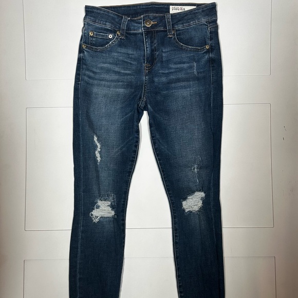 Pistola Women’s Dark Wash Distressed Skinny Jeans Size 27 - Picture 1 of 8